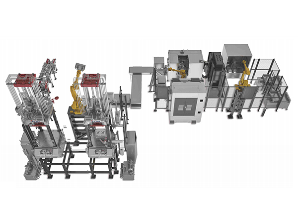 Automatic casting and post processing production line - turbo charger housing