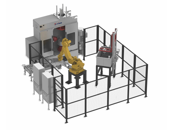 Single roller flow forming machine